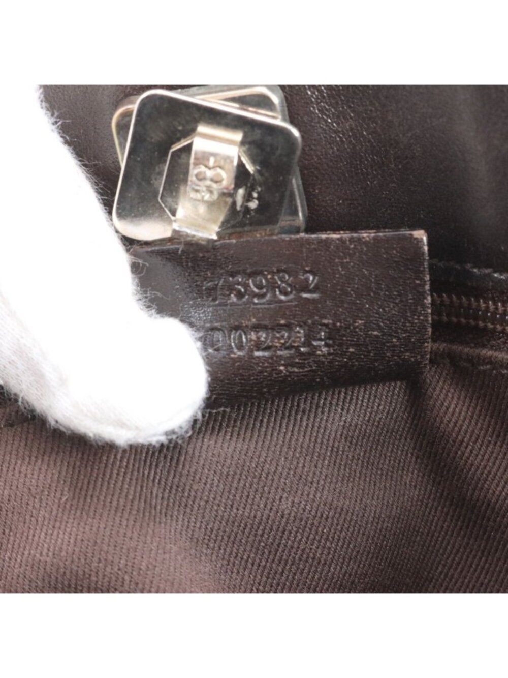 Gucci GG Canvas Leather Tote Shoulder Hand Brown Ree - Picture 10 of 10